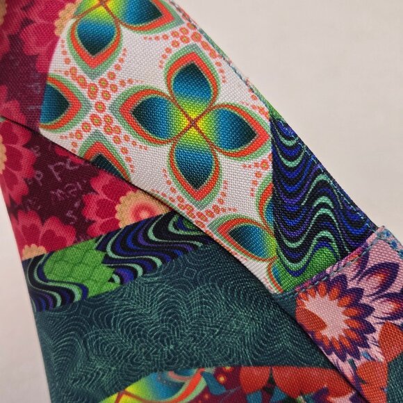 Desigual Size 38 (US 7.5-8) Multicolor Printed Fabric Wedge Heel Round Toe - Picture 11 of 15